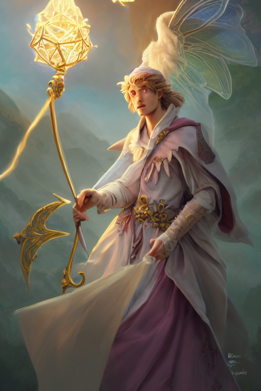 Stable Diffusion prompt: legendary fairy prince wizard ca...
