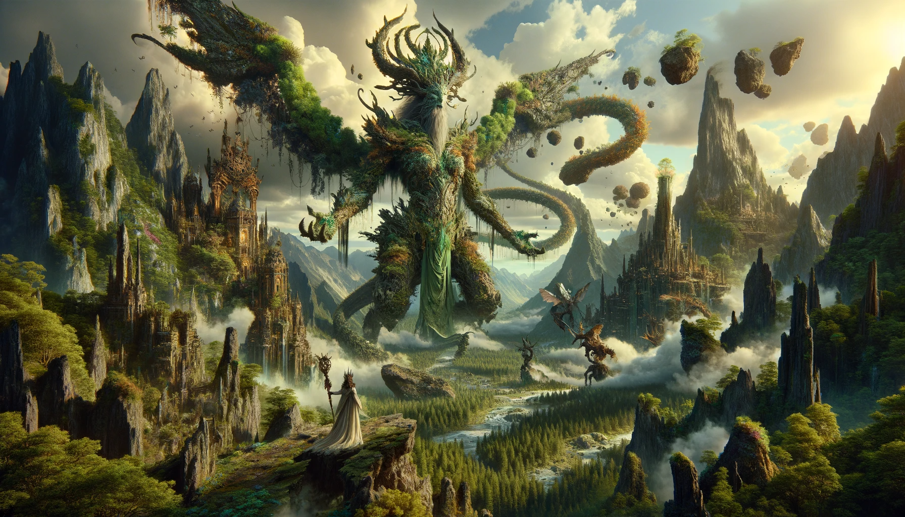 صورة مولدة بالذكاء الاصطناعي: The Dragonqueen Project: Mother Earth (نموذج ChatGPT Image - فن مفاهيمي)
