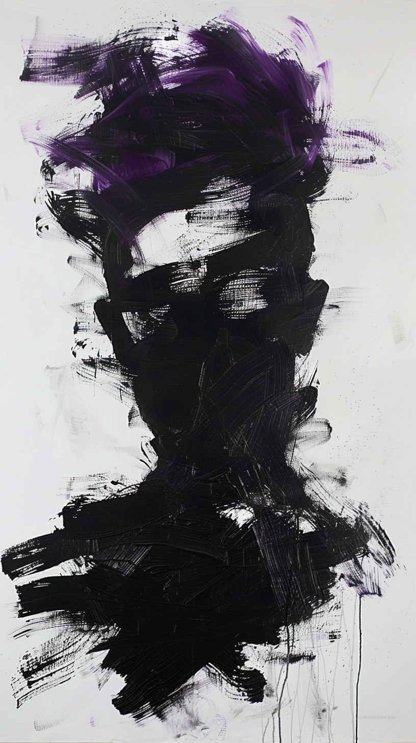 AI generated: Midjourney prompt: abstract portrait using bold, sweeping brush strok... (Midjourney - Portraits)