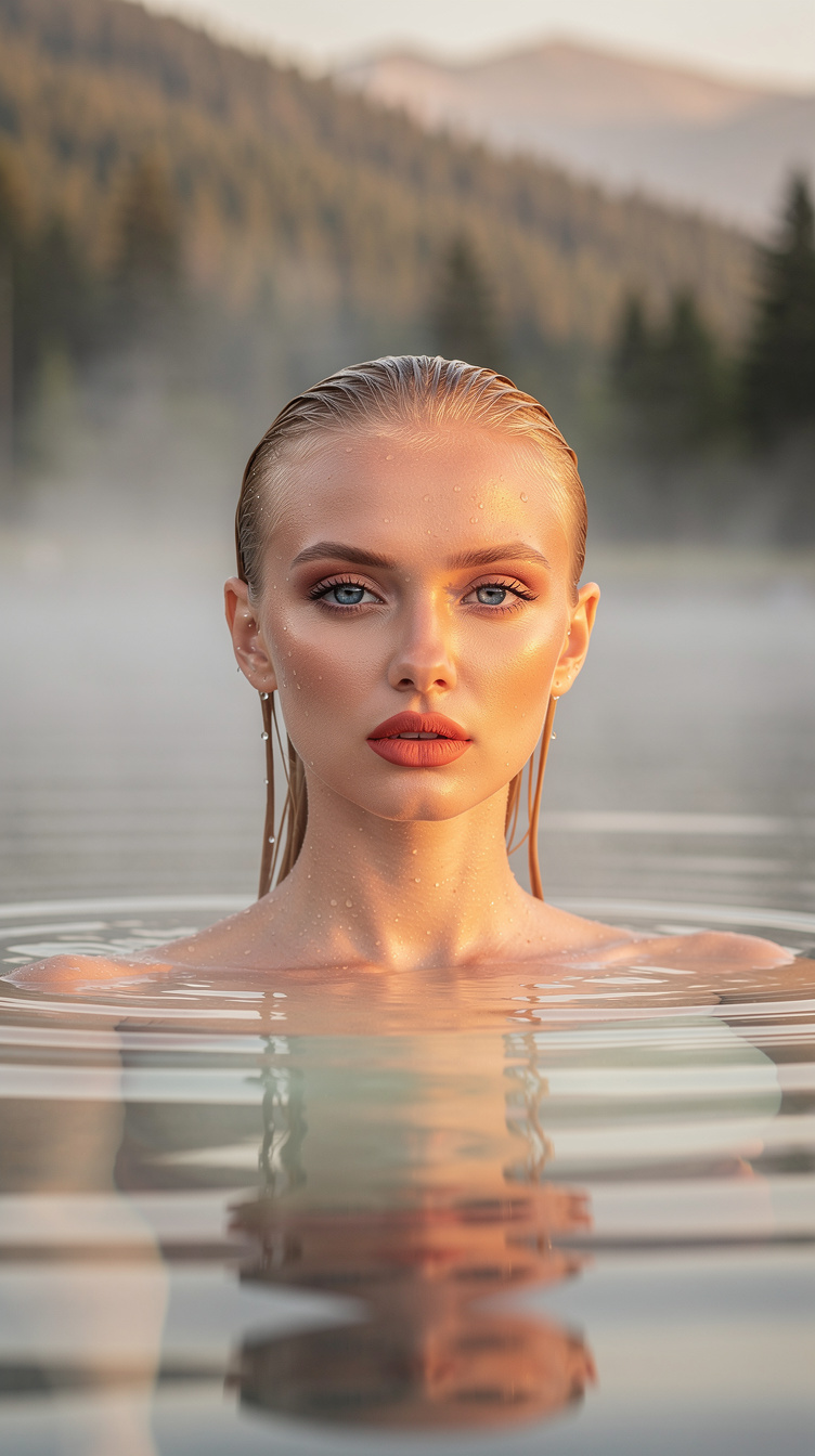 صورة مولدة بالذكاء الاصطناعي: FLUX prompt: "A vertical portrait image with soft golden hour l... (نموذج FLUX - صور شخصية)
