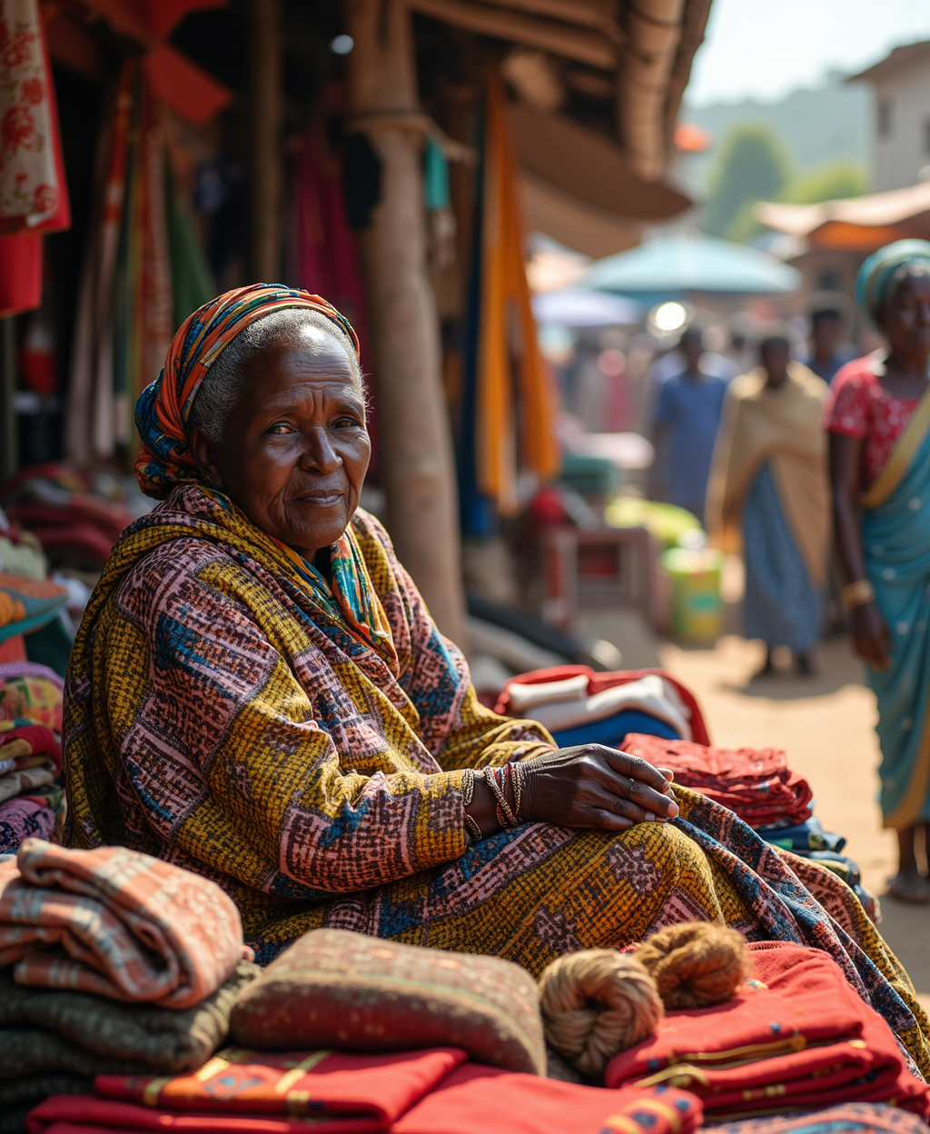 FLUX prompt: A photorealistic 4K image of an elderly Peul woman... - FLUX
