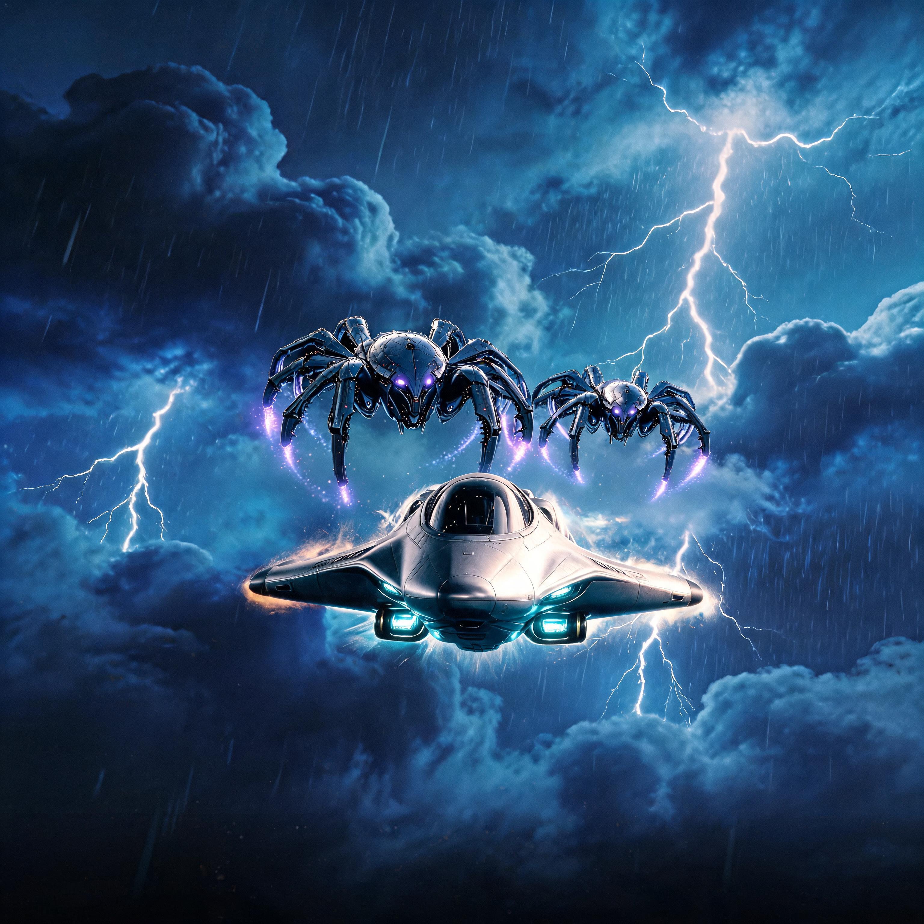 صورة مولدة بالذكاء الاصطناعي: Seedream 5 prompt: Ultra-cinematic sci-fi atmospheric entry scene, a ... (نموذج Seedream 5 - فن مفاهيمي)