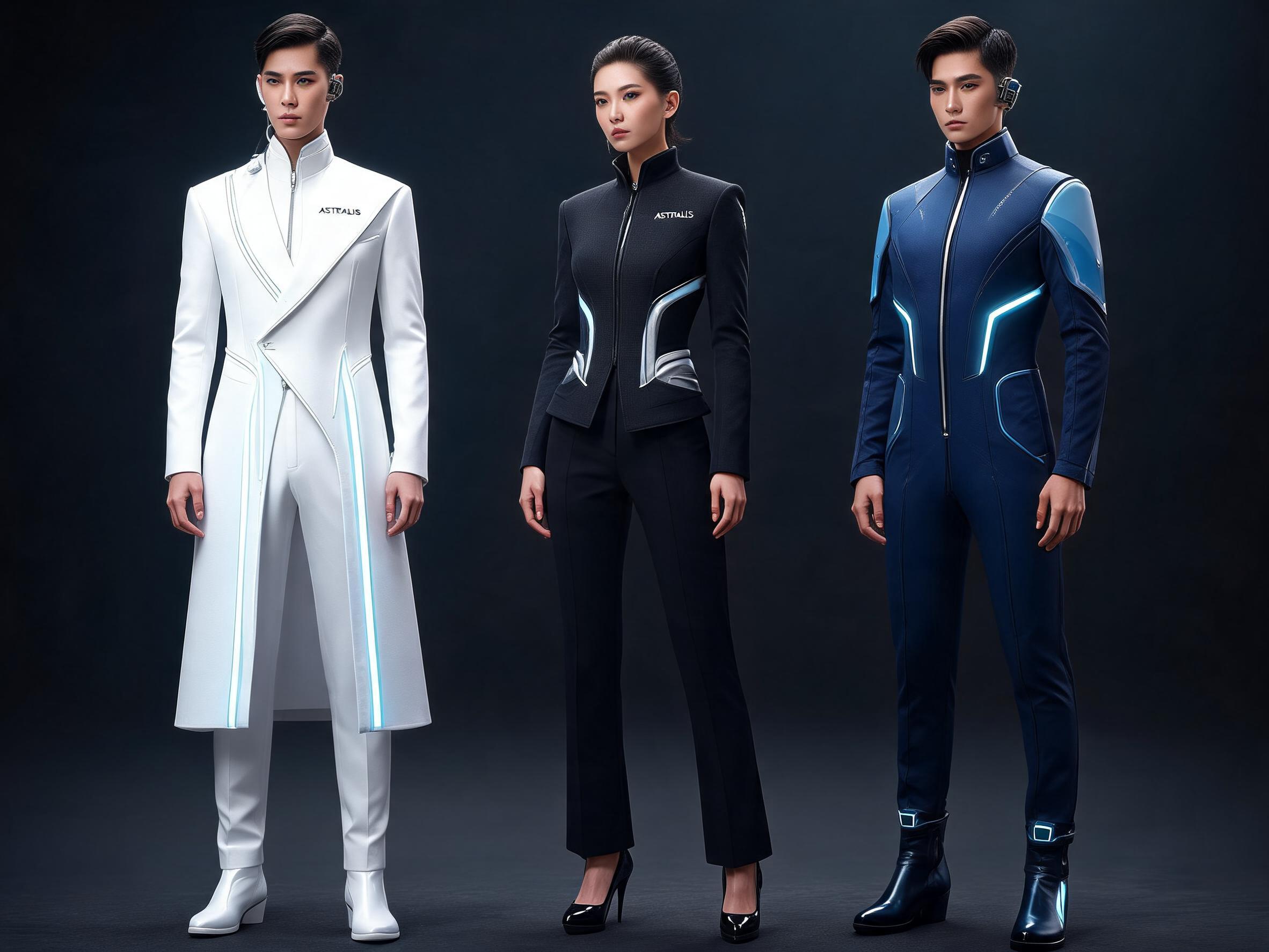 AI generated: Seedream 5 prompt: Create a high-fashion concept sheet of futuristic ... (Seedream 5 - Fashion)