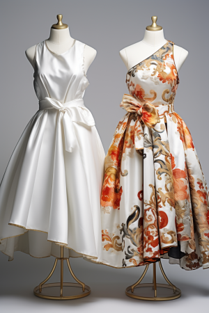 AI generated: Midjourney prompt: Elegant, luxurious, and modern designer silk dress... (Midjourney - Fashion)