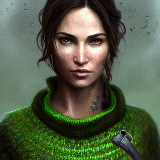 Stable Diffusion prompt: Epic portrait, lara croft wearin...