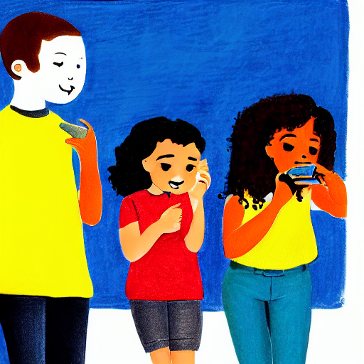 Stable Diffusion prompt: drawing of children chatting on ...