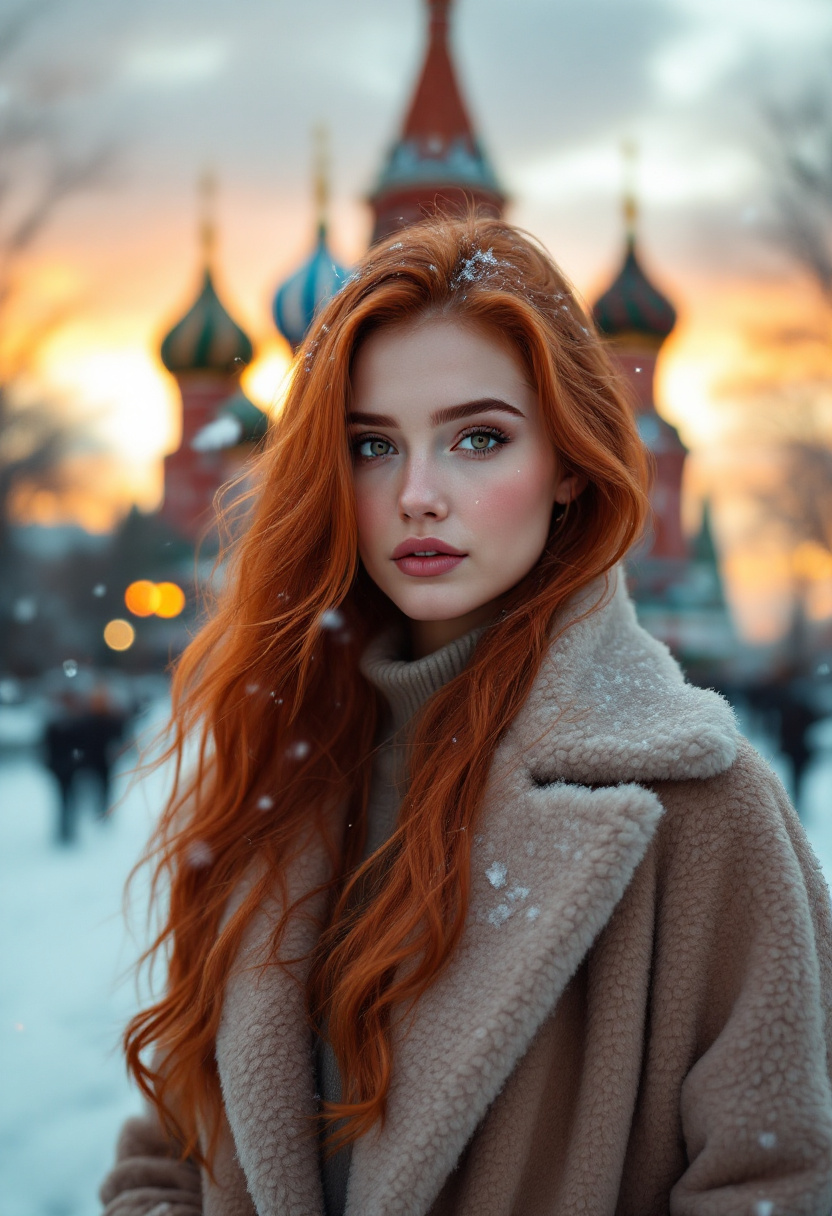 صورة مولدة بالذكاء الاصطناعي: FLUX prompt: "The 21-year-old woman stands amidst a flurry of d... (نموذج FLUX - عمارة وتصميم)