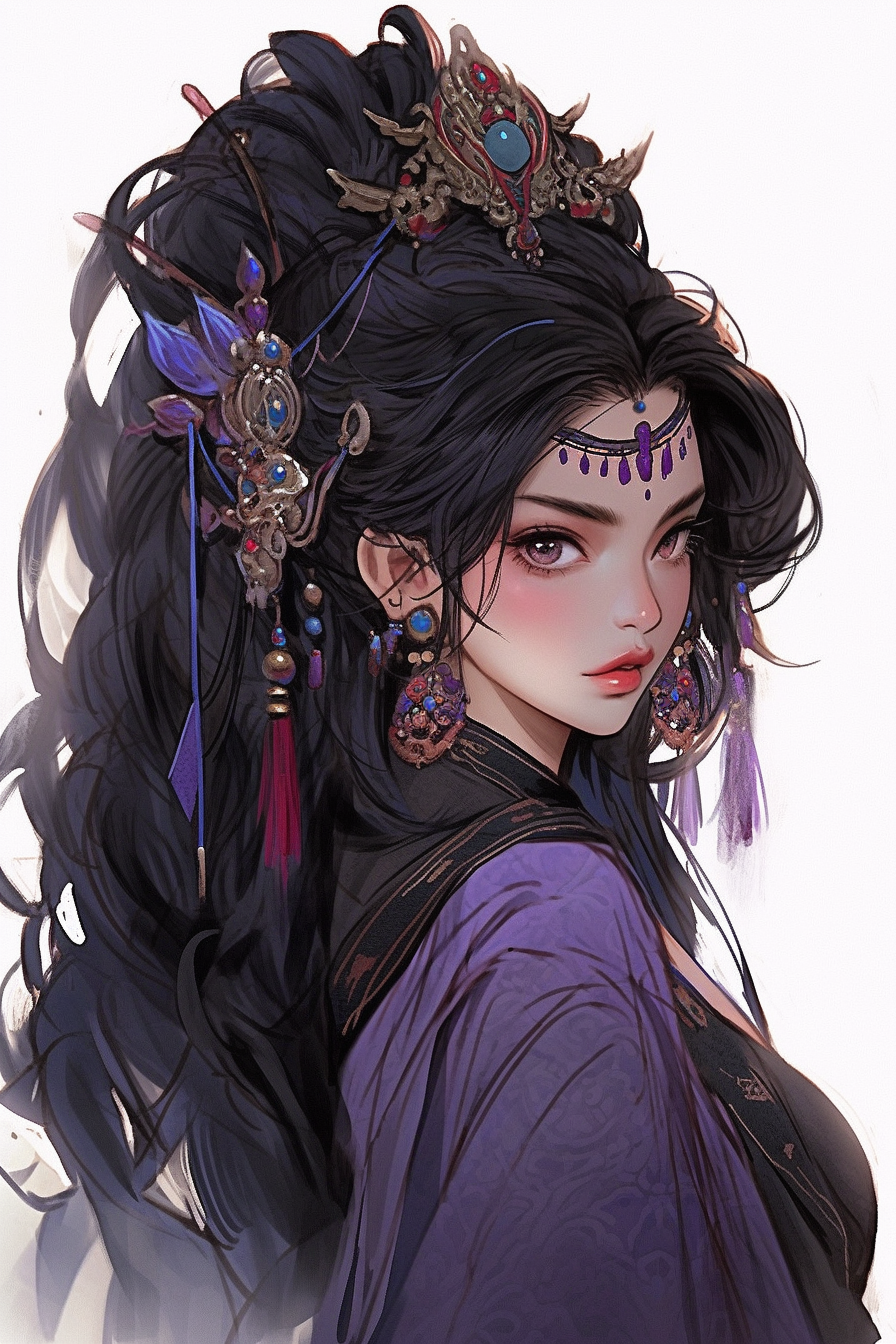 Midjourney prompt: A mysterious and enchanting game character, Arte P... - Midjourney