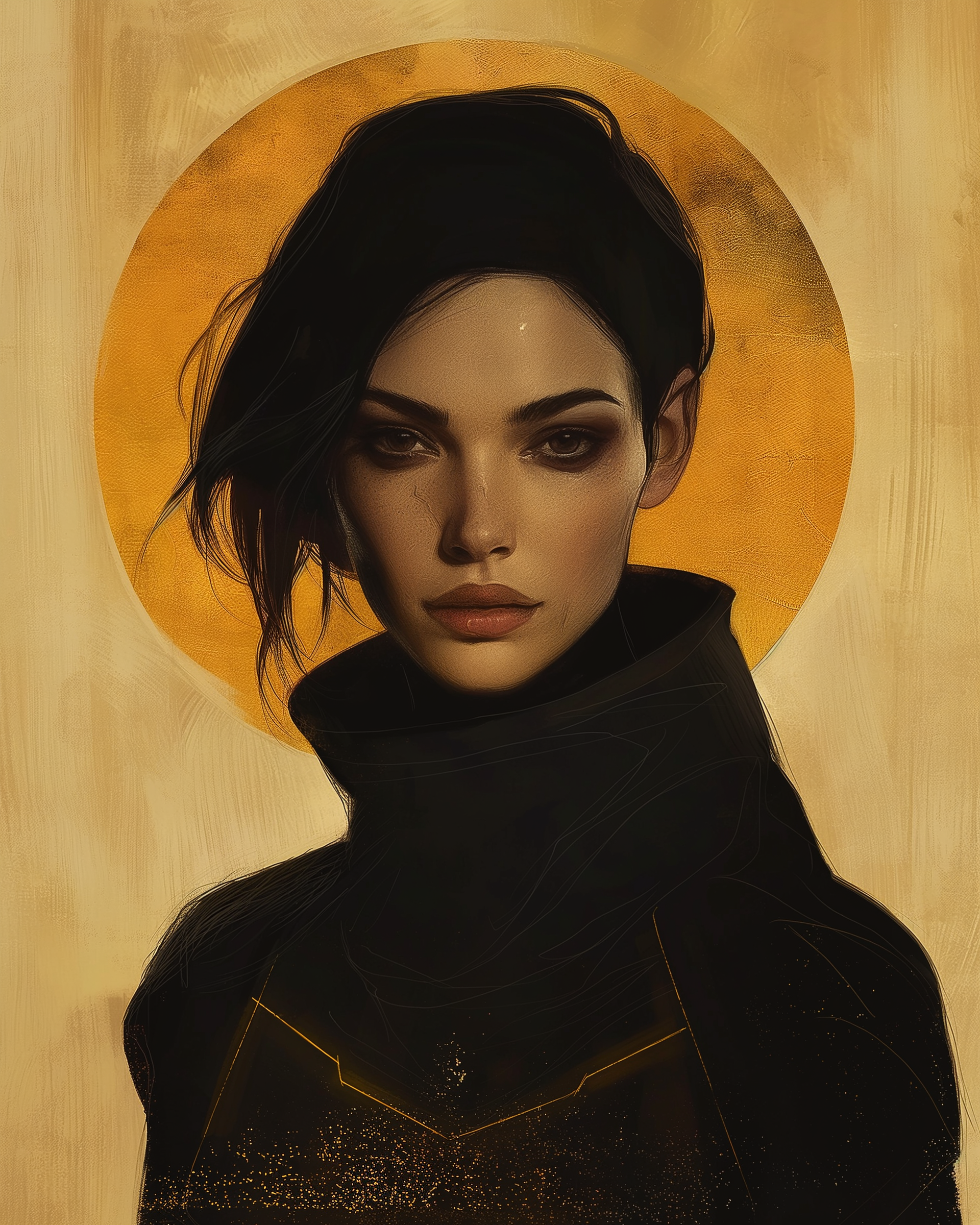 AI generated: Midjourney prompt: Dune 2 Chani Kynes poster, in the style of brom --... (Midjourney - Portraits)