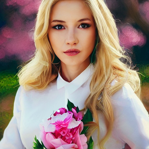 Stable Diffusion prompt: ‏photo of a gorgeous blonde fema...