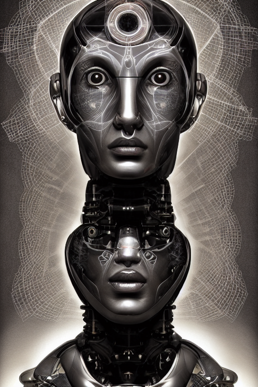 Stable Diffusion prompt: cinematic portrait of an AI Robo...