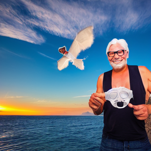Stable Diffusion prompt: Portrait of a white man with gla...