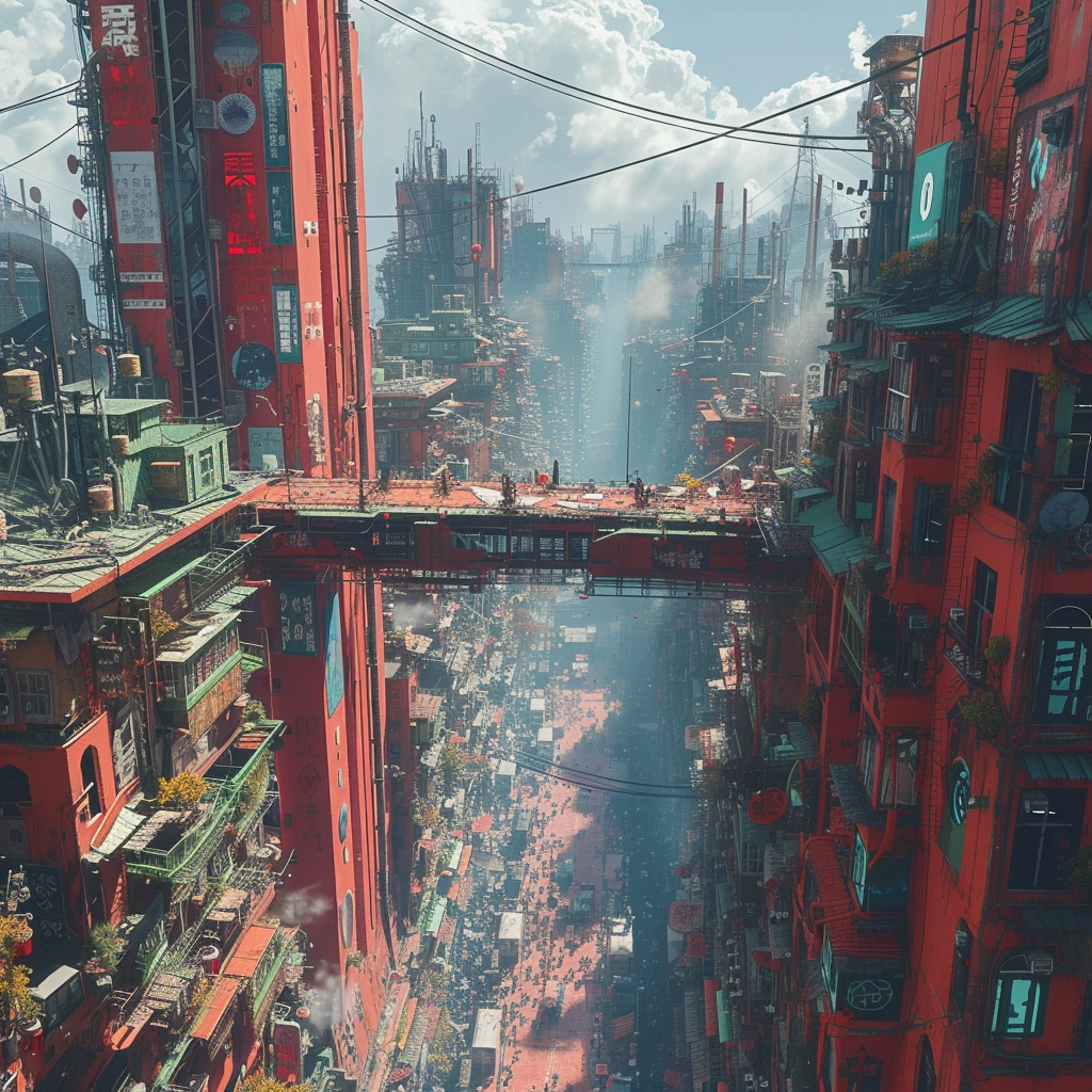 AI generated: Midjourney prompt: Crumbling City, unreal engine, greg rutkowski, loi... (Midjourney - Landscapes)