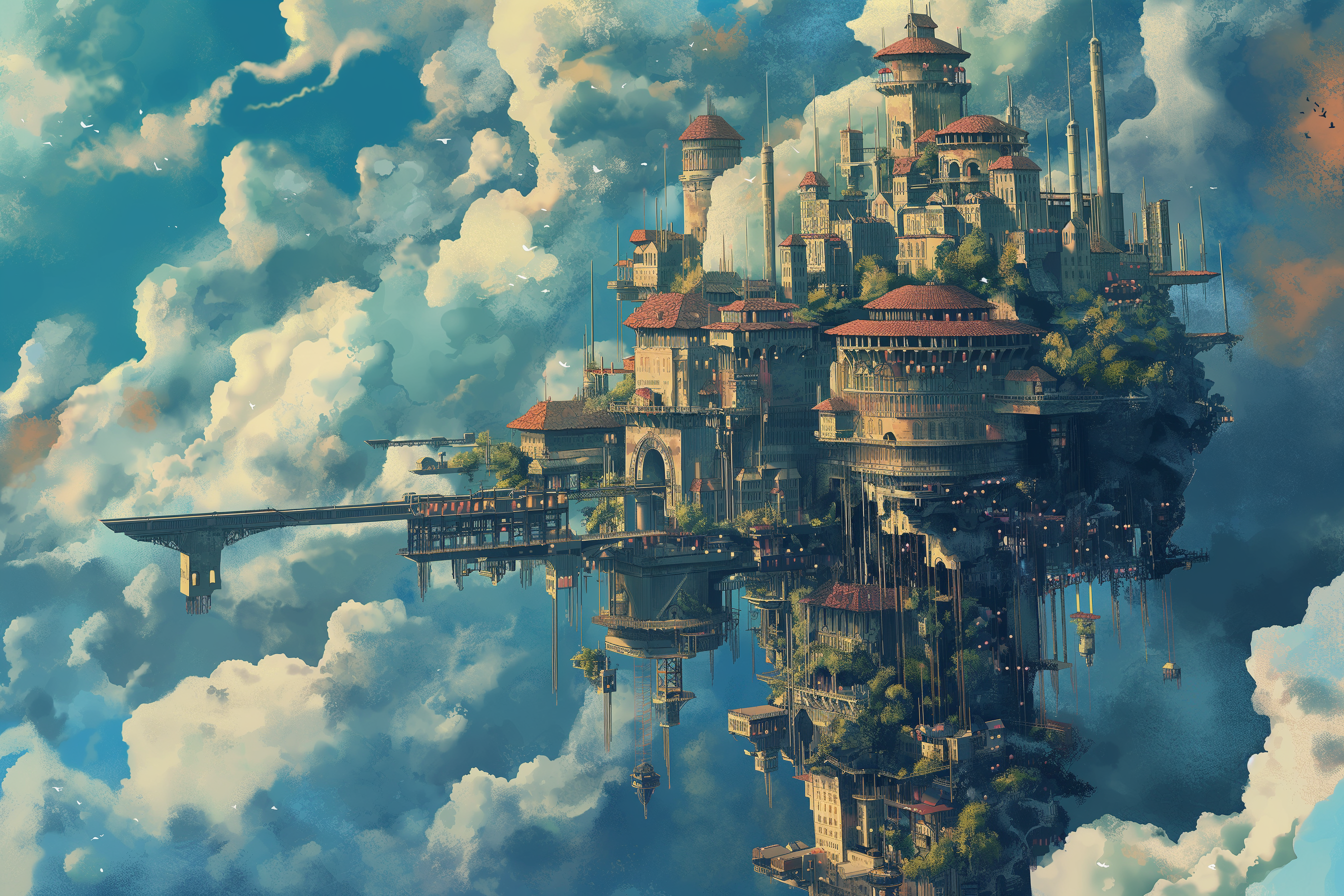 AI generated: Midjourney prompt: creativity and construct worlds that transcend the... (Midjourney - Landscapes)