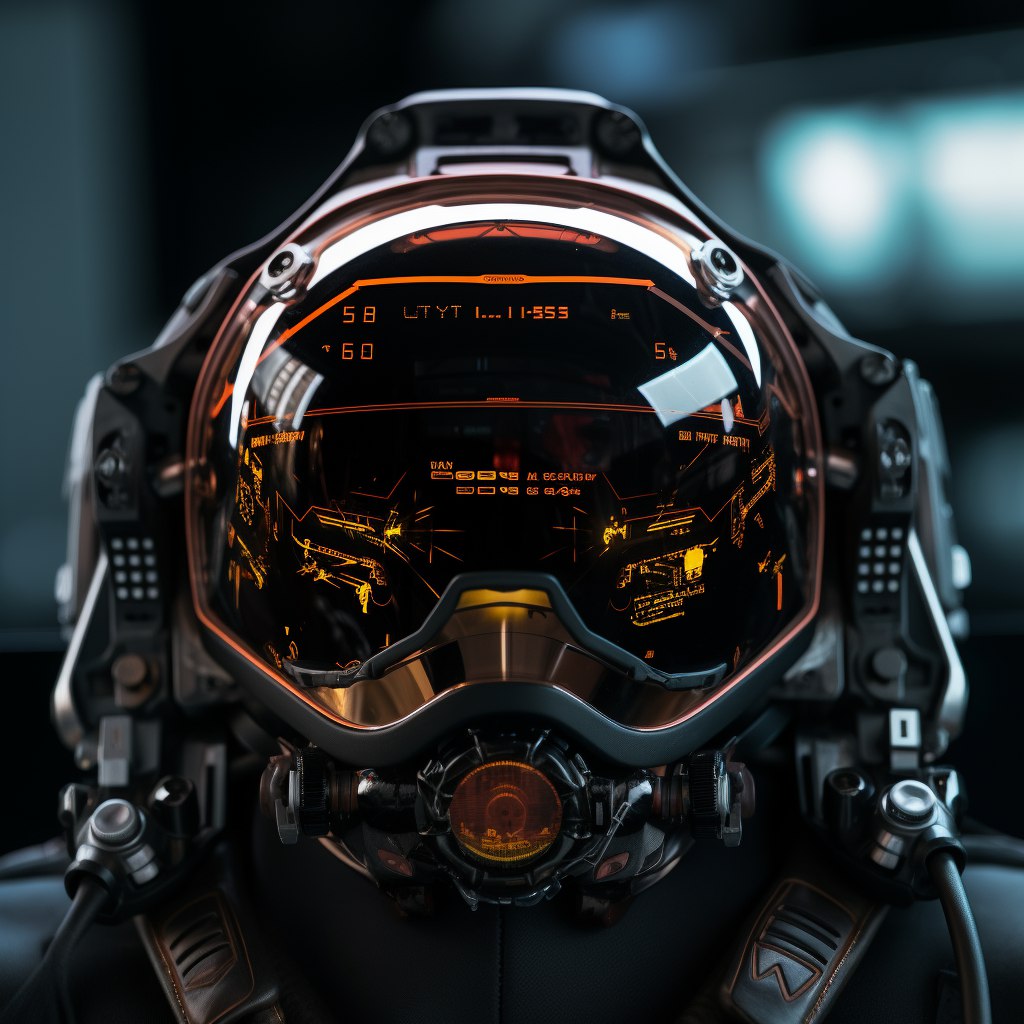 AI generated: Midjourney prompt: the flying helmet is in the subway station, in the... (Midjourney - Concept Art)