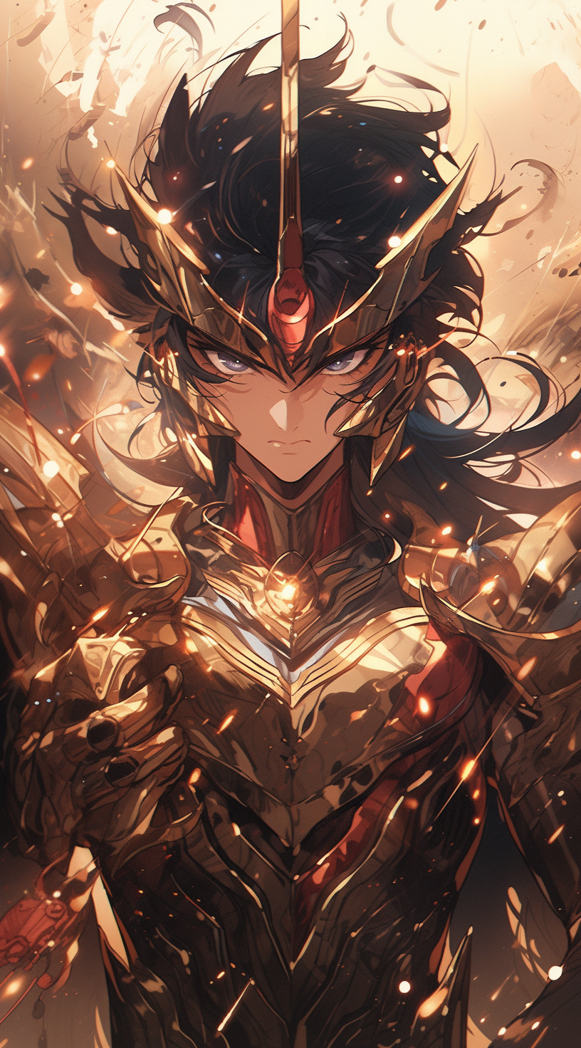 AI generated: Midjourney prompt: Saint Seiya (Midjourney - Anime)