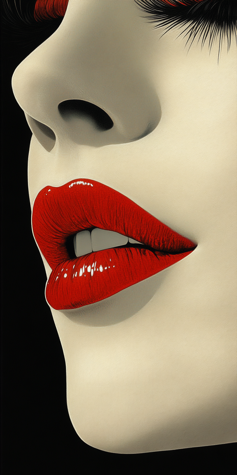 Midjourney prompt: fashion illustration, elegant and beautiful face, ... - Midjourney