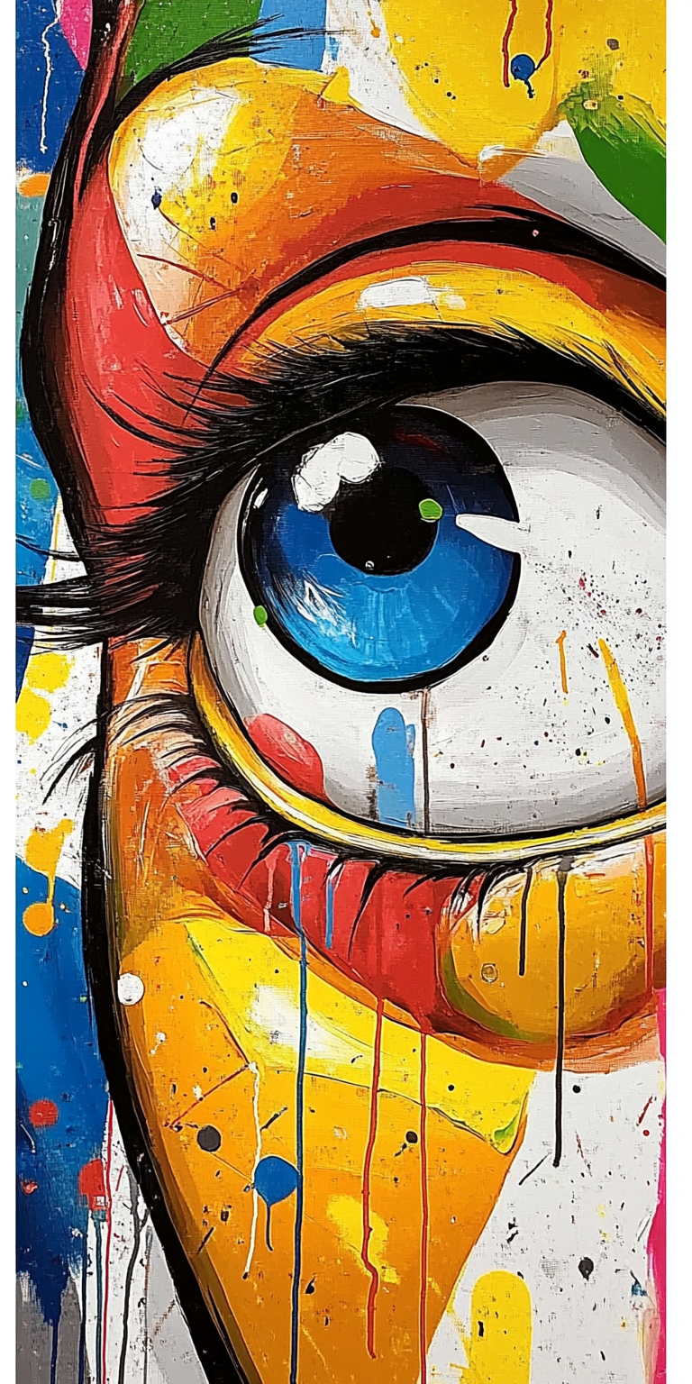 صورة مولدة بالذكاء الاصطناعي: Midjourney prompt: abstract painting, in the style of Joan Miró, colo... (نموذج Midjourney - صور شخصية)