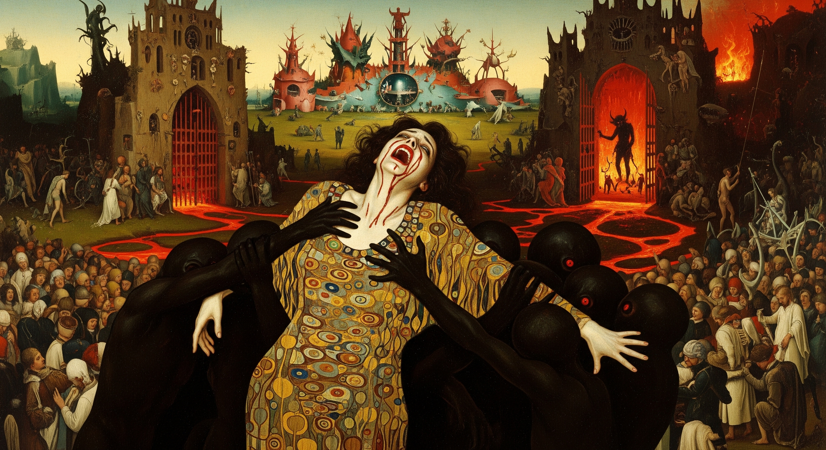 AI generated: ChatGPT Image prompt: Epic, terrifying cinematic scene: A woman, her fac... (ChatGPT Image - Portraits)