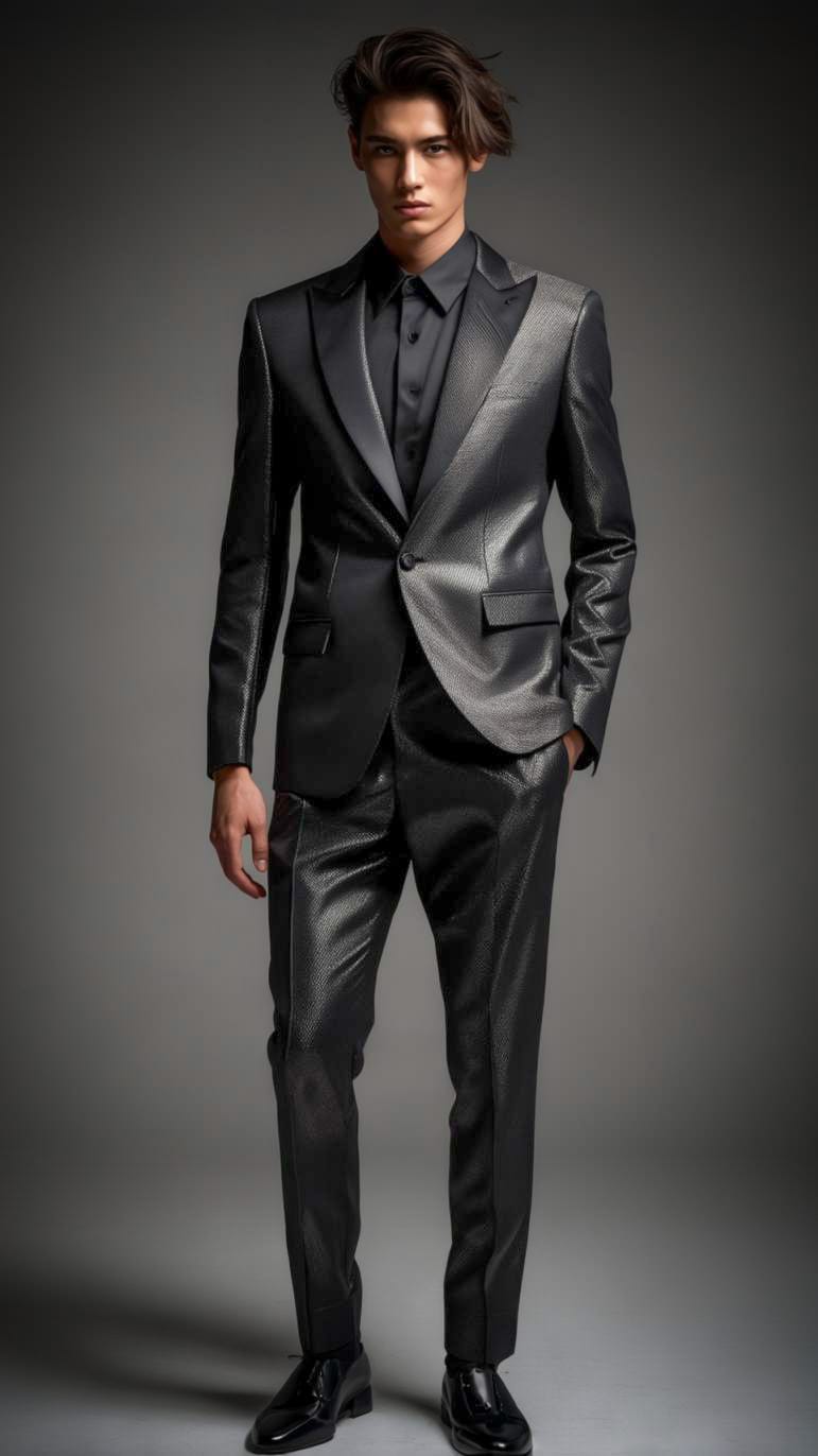 AI generated: Leather Contrast Power (SXZ Luma - Fashion)