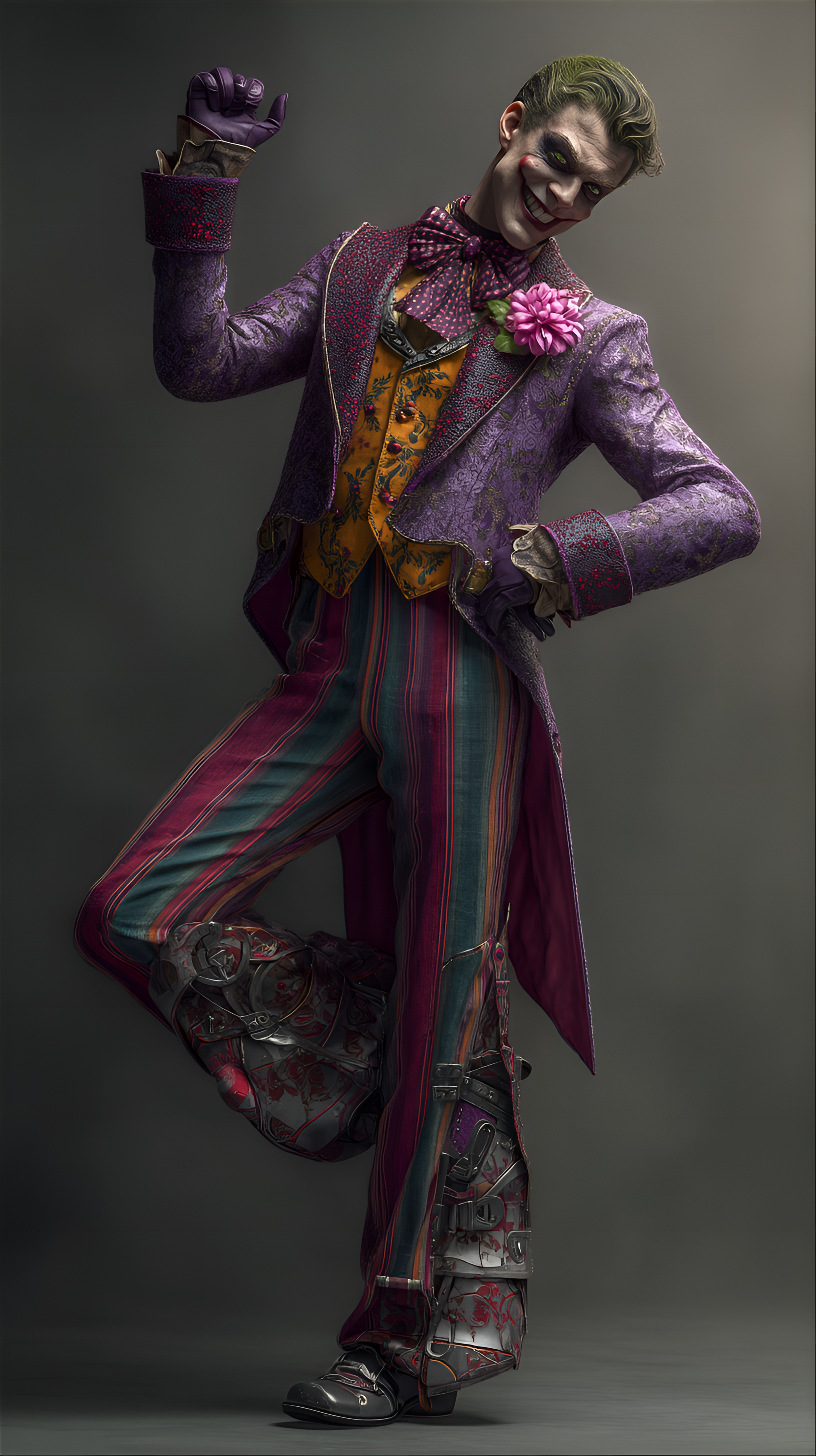 Midjourney prompt: Male character, young adult, Caucasian, The Joker,... - Midjourney