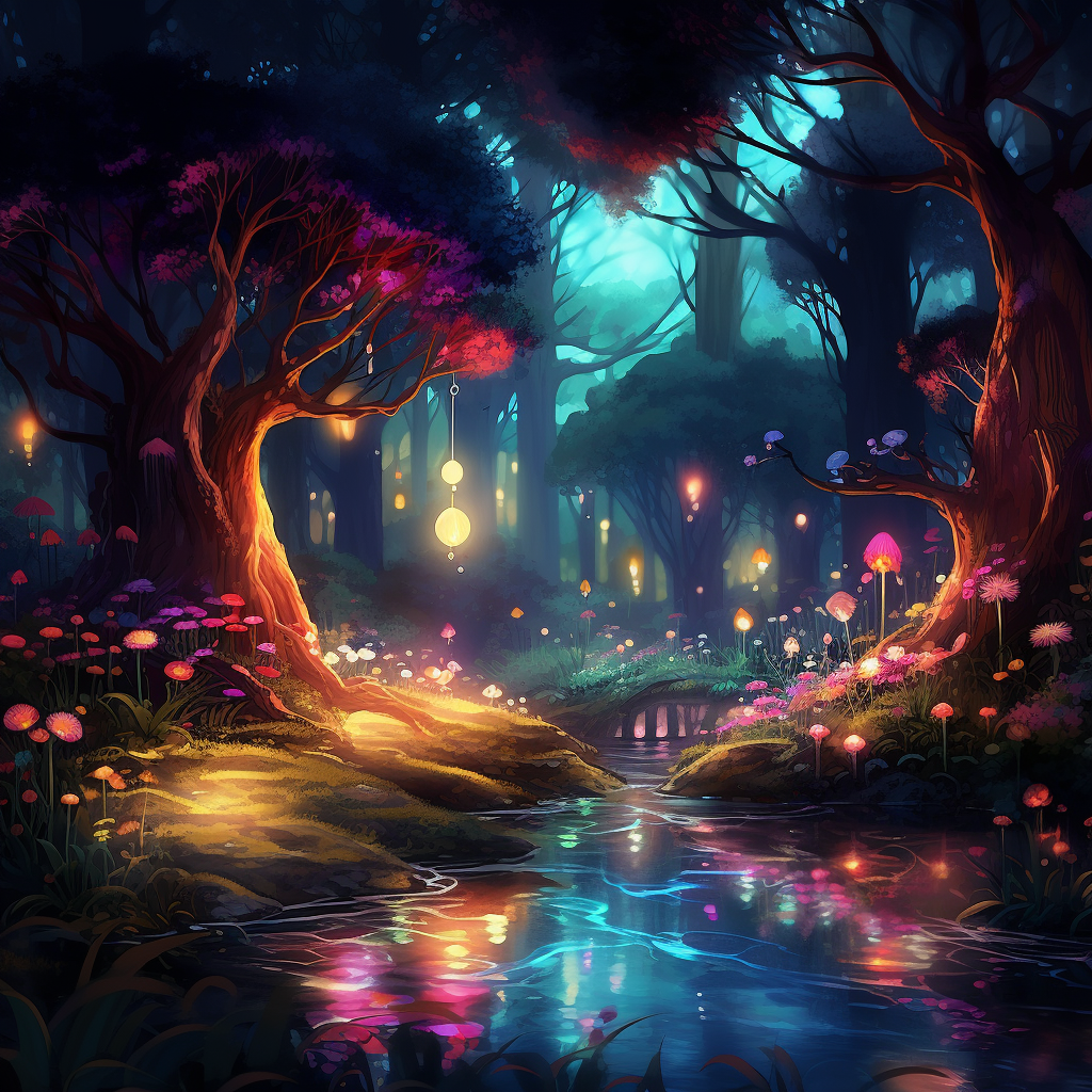AI generated: Fantasy Forest (Midjourney - Concept Art)
