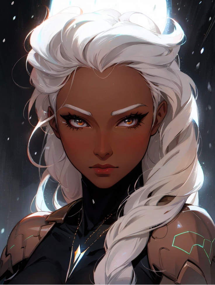 Counterfeit-V2.5 prompt: a close up of a woman with long white hair, inspir... - Counterfeit-V2.5