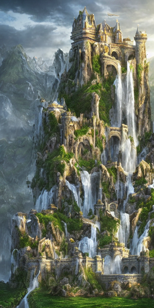 Stable Diffusion prompt: a beautiful fantasy landscape of...