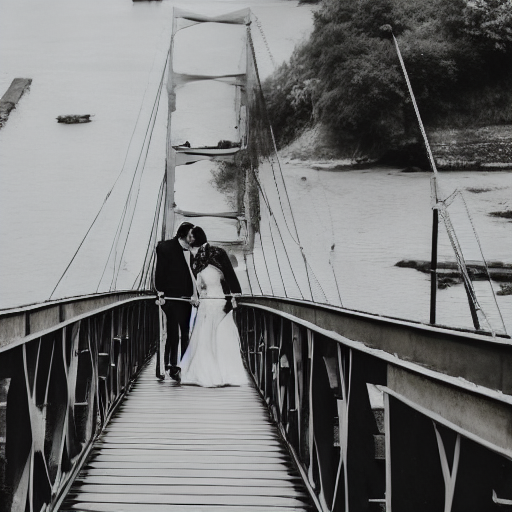 Stable Diffusion prompt: ROMANTIC COUPLE ON THE EDGE ON B...