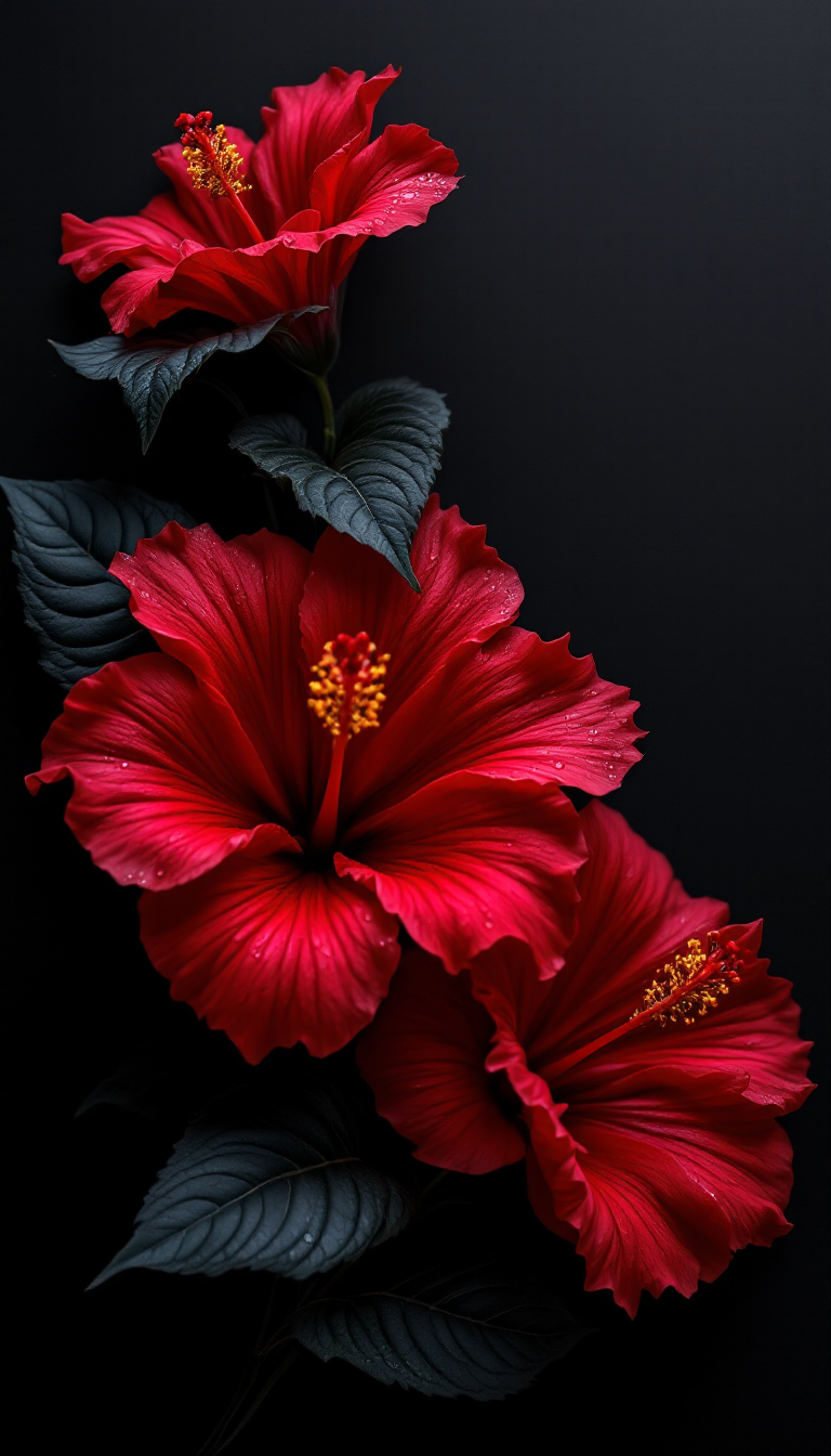 AI generated: FLUX prompt: A hyper-detailed close-up of elegant hibiscus flow... (FLUX - Portraits)