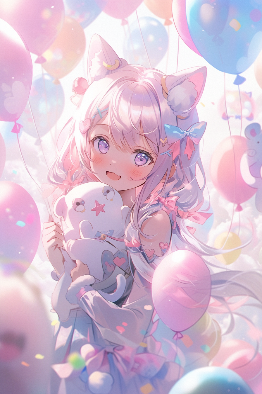 AI generated: Midjourney prompt: Candid Shot, a cute anime mascot dissolving into a... (Midjourney - Anime)