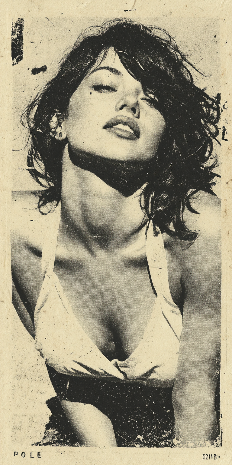 AI generated: Midjourney prompt: vintage distressed poster style, portrayal of a wo... (Midjourney - Portraits)