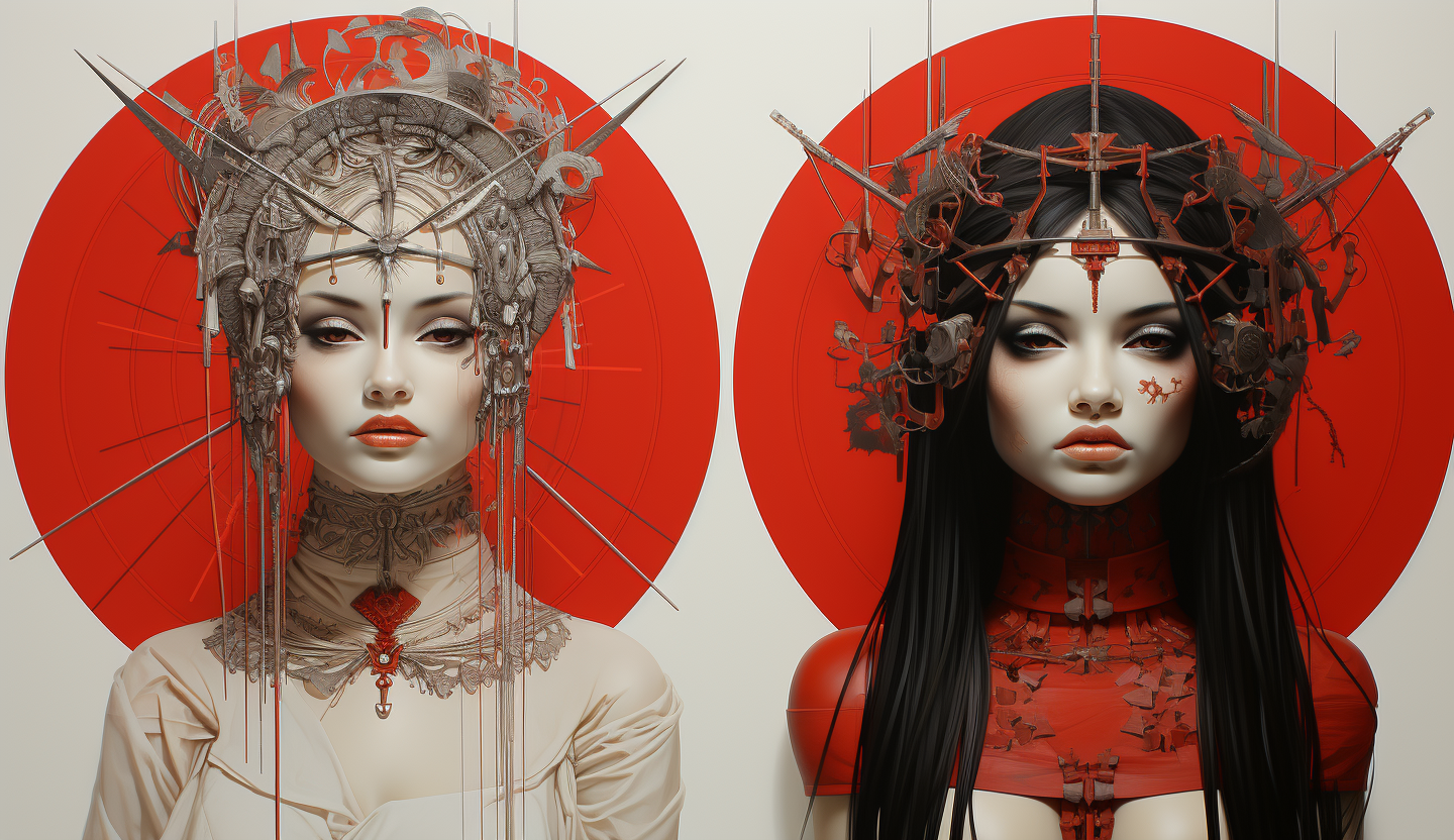 Midjourney prompt: Japanese art prints on heavy cardstock, in the sty... - Midjourney