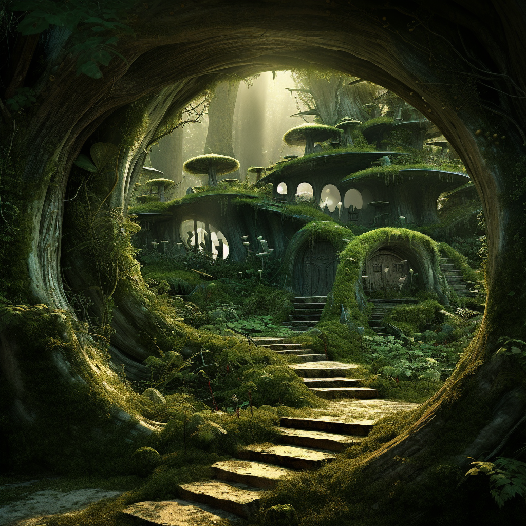 صورة مولدة بالذكاء الاصطناعي: Midjourney prompt: green moss in the forest, in the style of matthias... (نموذج Midjourney - فن مفاهيمي)