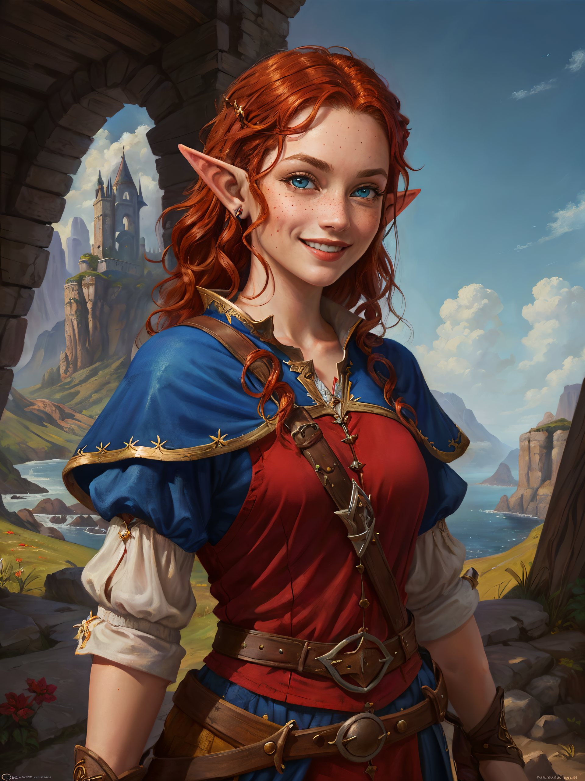 صورة مولدة بالذكاء الاصطناعي: Elven Cleric (نموذج A-Zovya RPG Artist Tools - Character Design)