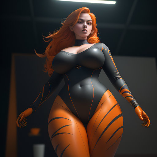 DreamShaper prompt: curvy girl with shor hair, full body, beautiful,... - DreamShaper