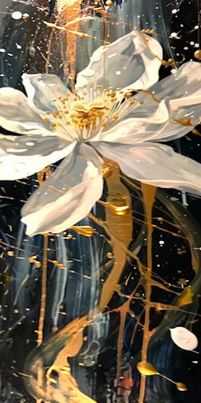 Midjourney prompt: surrealist painting of a beautiful jasmine blossom... - Midjourney