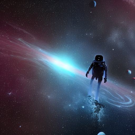 Stable Diffusion prompt: a person in Outer space, galax...