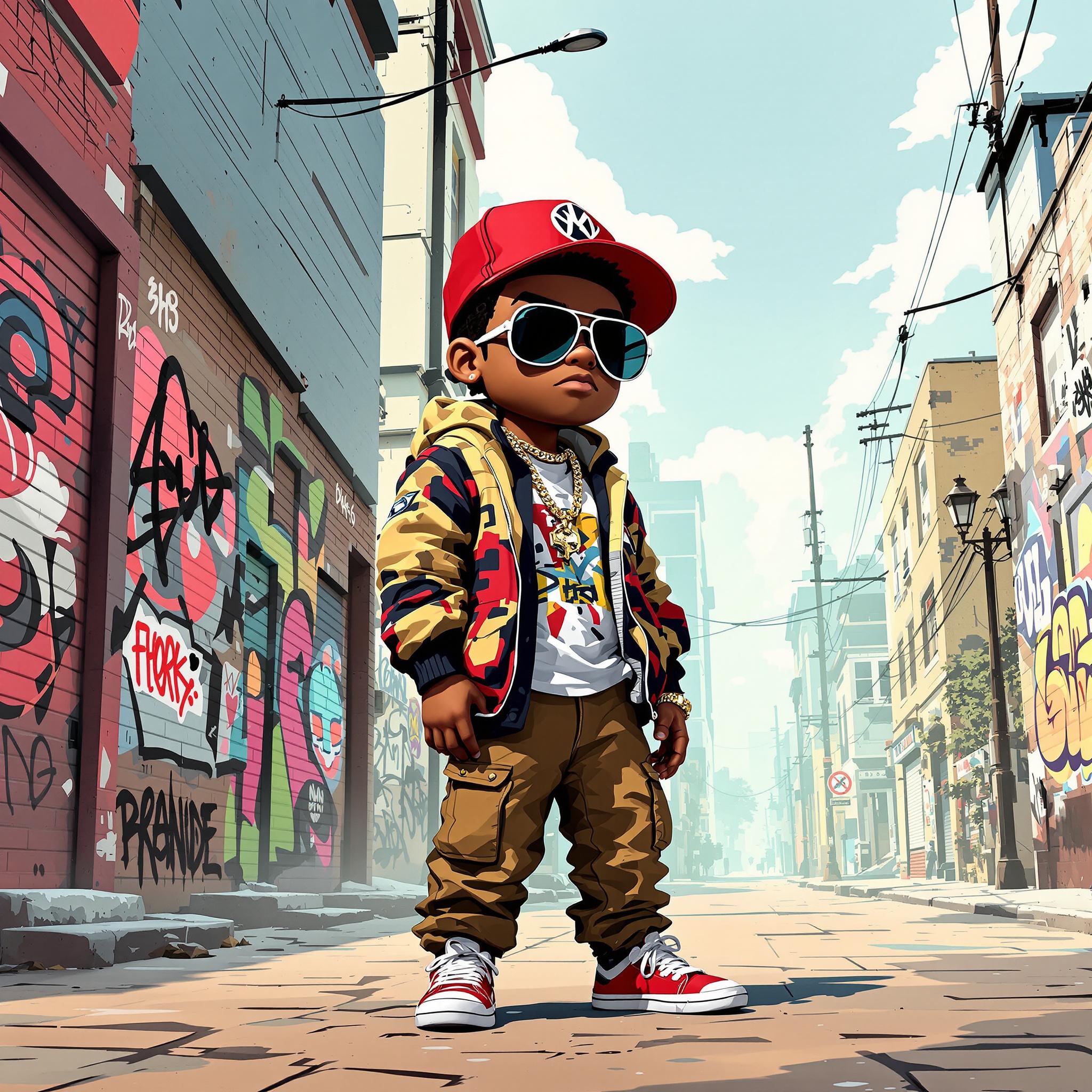 AI generated: FLUX prompt: 3d vector illustration of an african american hip ... (FLUX - Fashion)