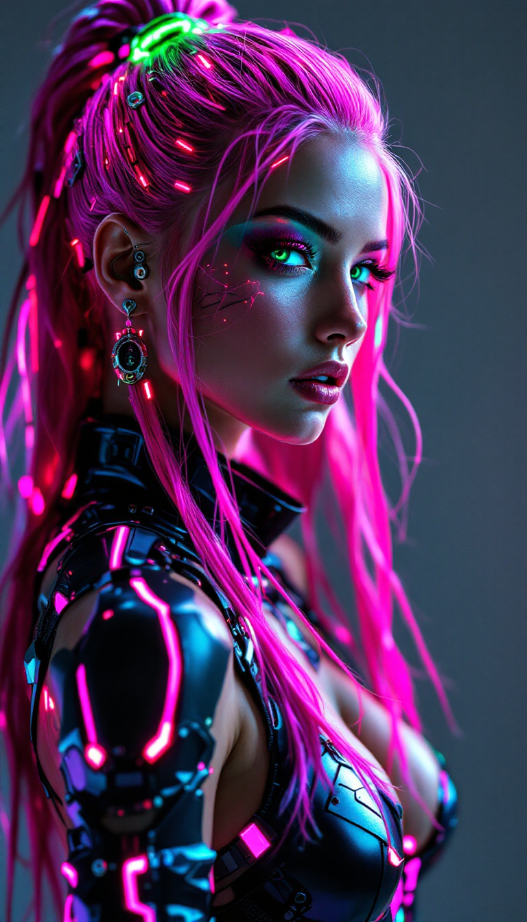 AI generated: FLUX prompt: An ultra-realistic, full-body portrait of a captiv... (FLUX - Fashion)