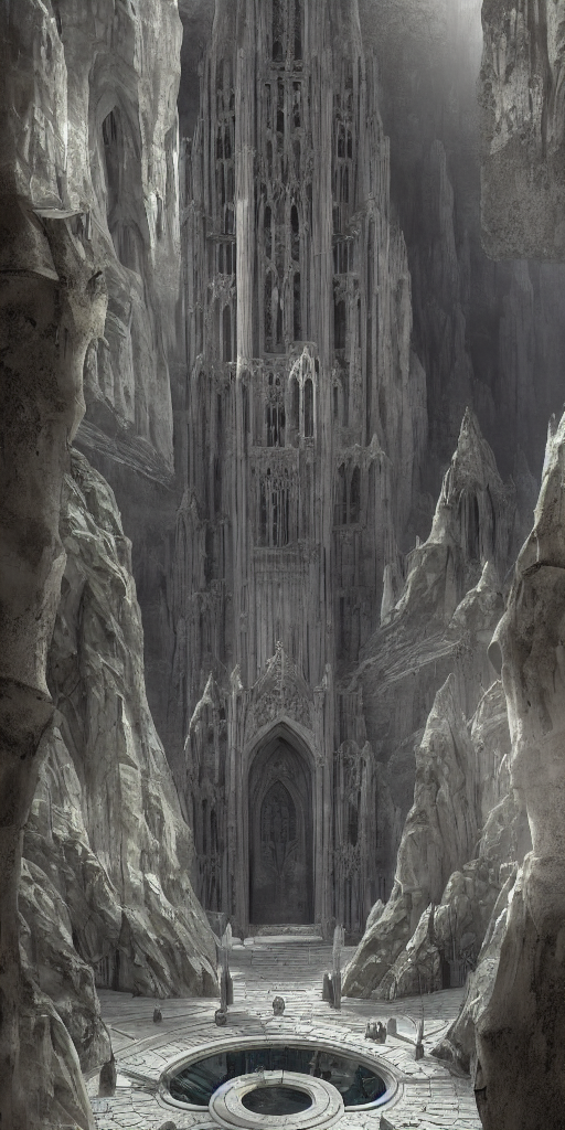 Stable Diffusion prompt: stunning city of stone inside a ...