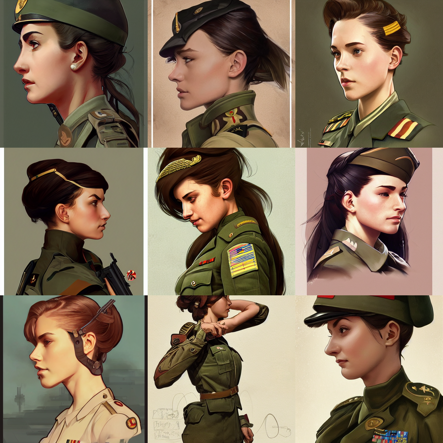 Stable Diffusion prompt: female soldier wearing military ...