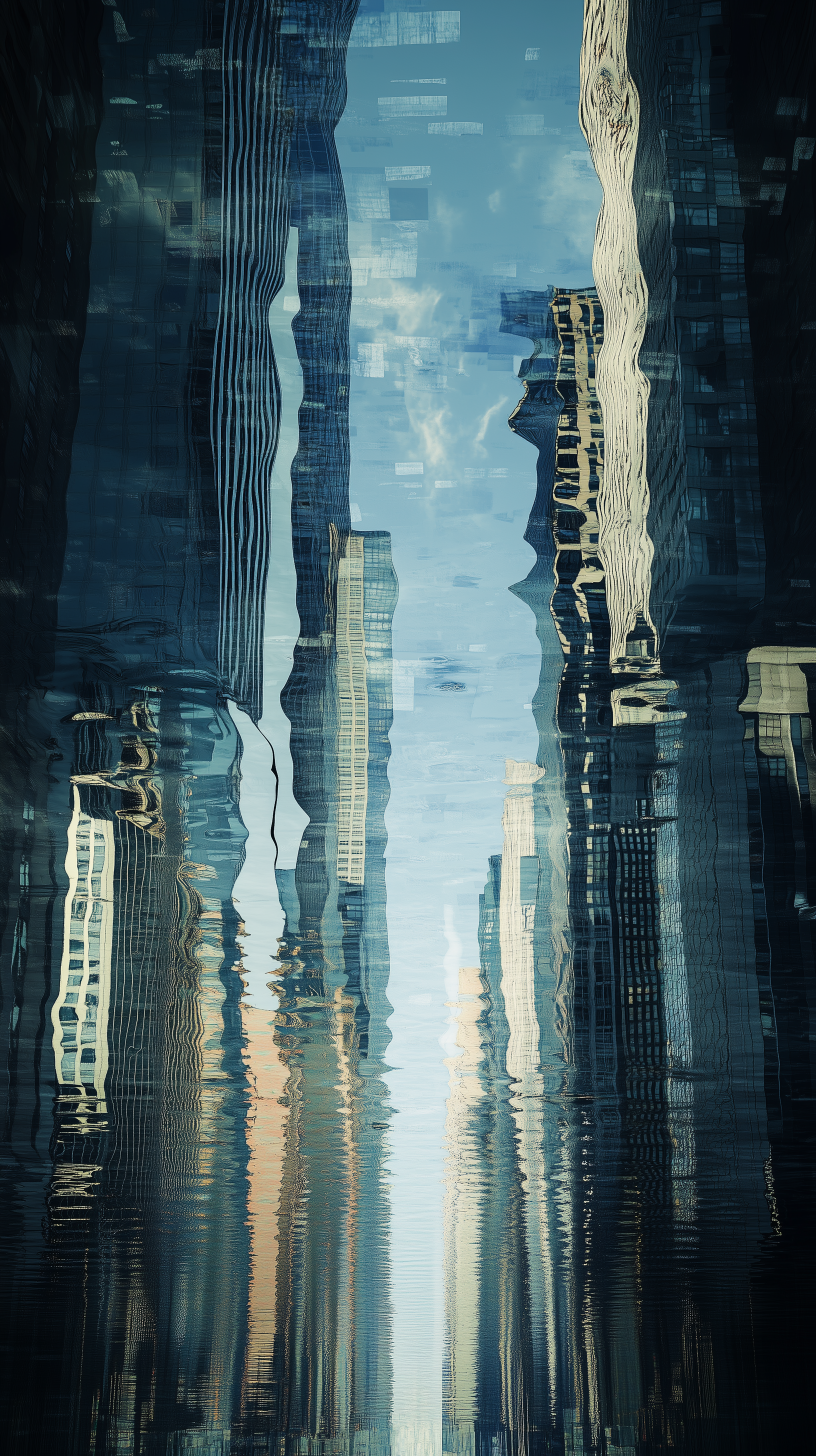 صورة مولدة بالذكاء الاصطناعي: Midjourney prompt: image of a modern cityscape, captured through the ... (نموذج Midjourney - تصوير فوتوغرافي)