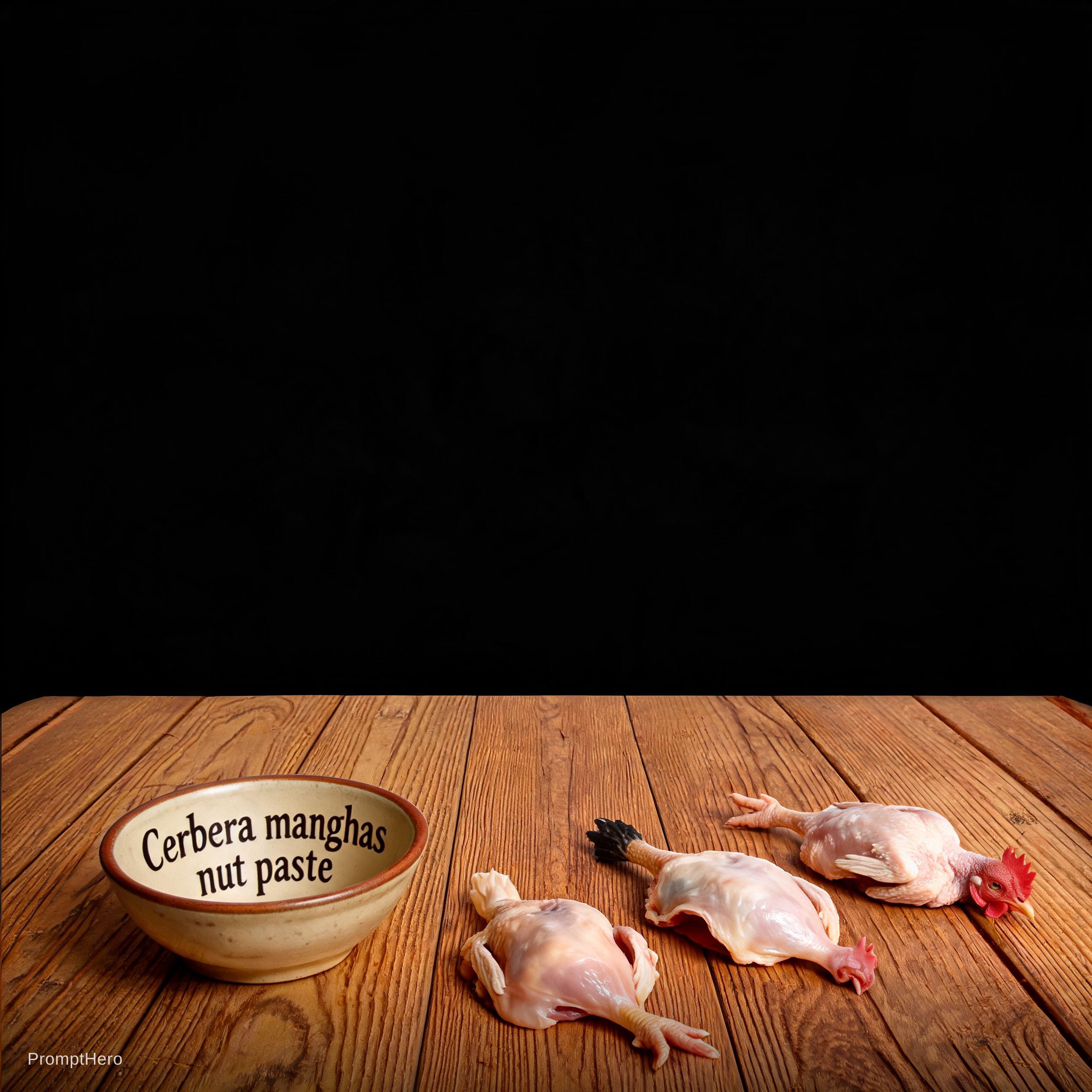 صورة مولدة بالذكاء الاصطناعي: Seedream 5 prompt: can you turn the table to be wooden and the chicke... (نموذج Seedream 5 - فن مفاهيمي)