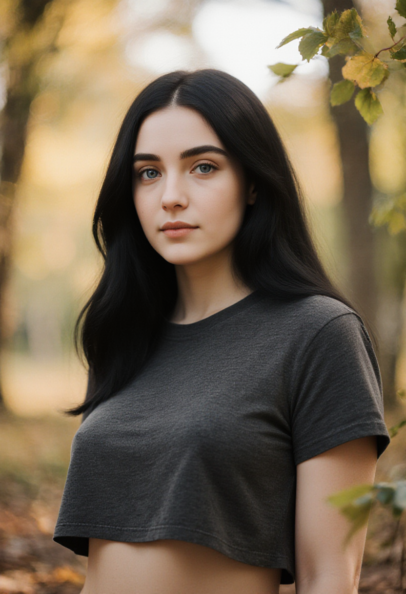 FLUX prompt: A photorealistic portrait of a woman with long, fl... - FLUX