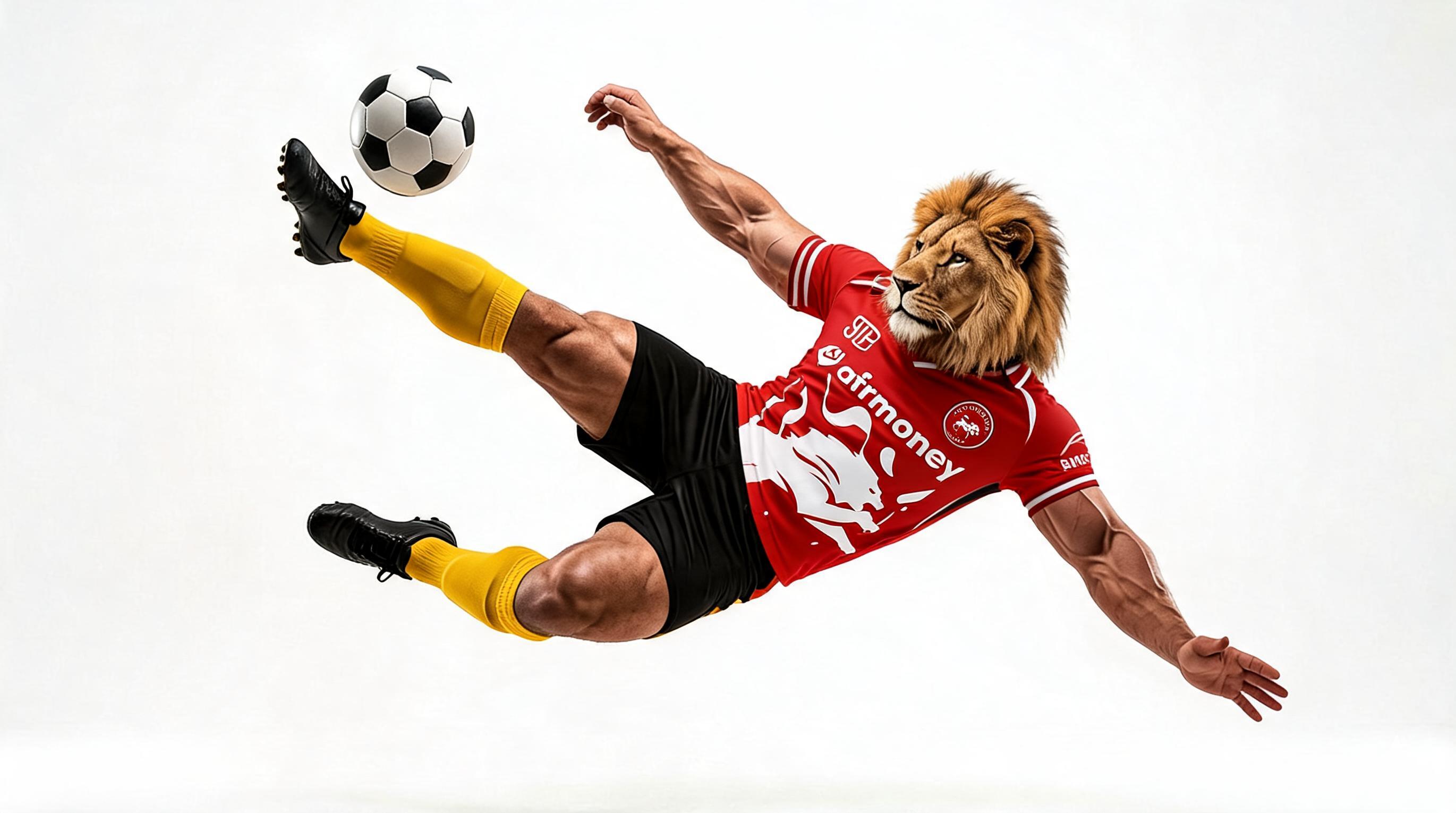 AI generated: Seedream 5 prompt: replace the yellow jersey of the humanoid lion wit... (Seedream 5 - Animals & Nature)