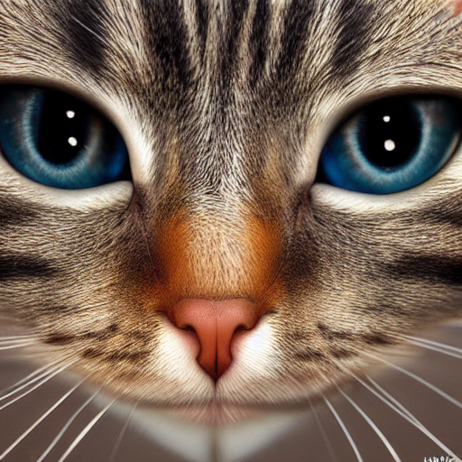 AI generated: Stable Diffusion prompt: Hyperrealistic cat, HD, very detailed, symmetrical (Stable Diffusion - Photography)