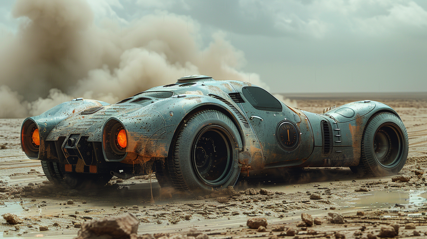AI generated: Midjourney prompt: ((Concept Sport Car)), realism, Tank, powerful , D... (Midjourney - Concept Art)