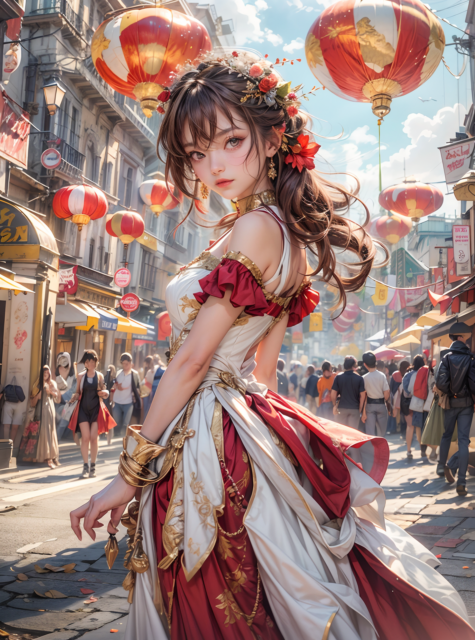 AI generated: Stable Diffusion prompt: mid shot, photography, masterpiece, a woman in a r... (Stable Diffusion - Photography)