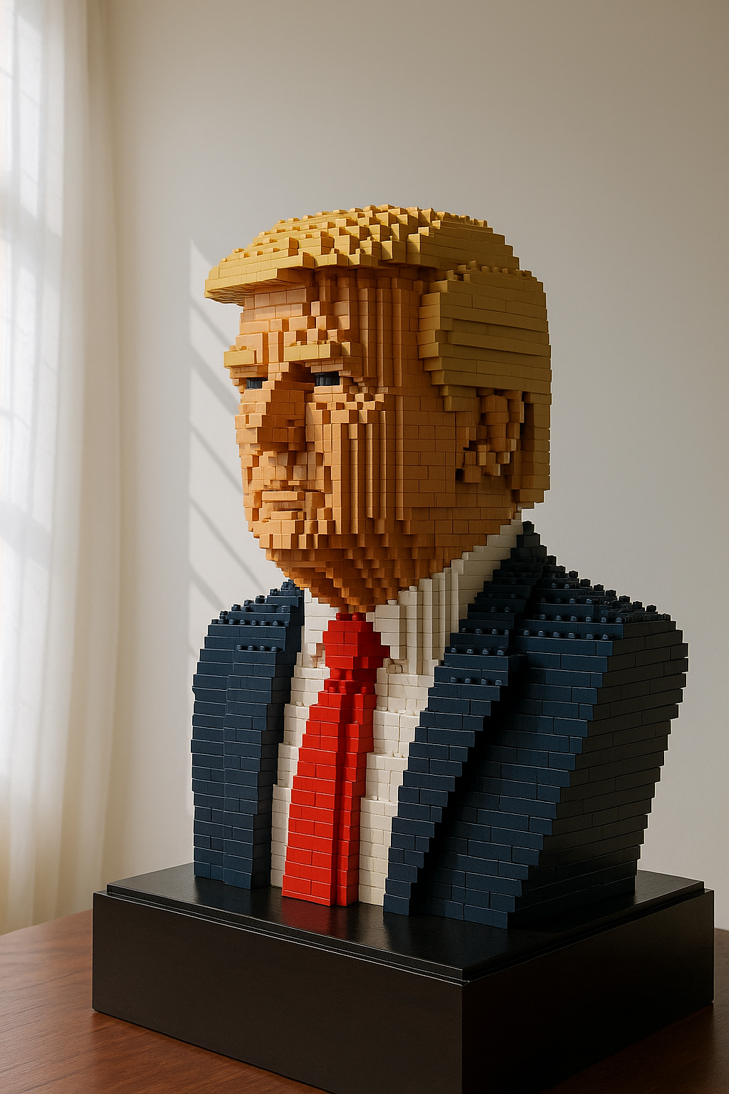 AI generated: Donald Trump Lego Bust (ChatGPT Image - Concept Art)